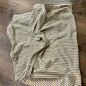 Quincy Mae Striped Brown and White Blanket